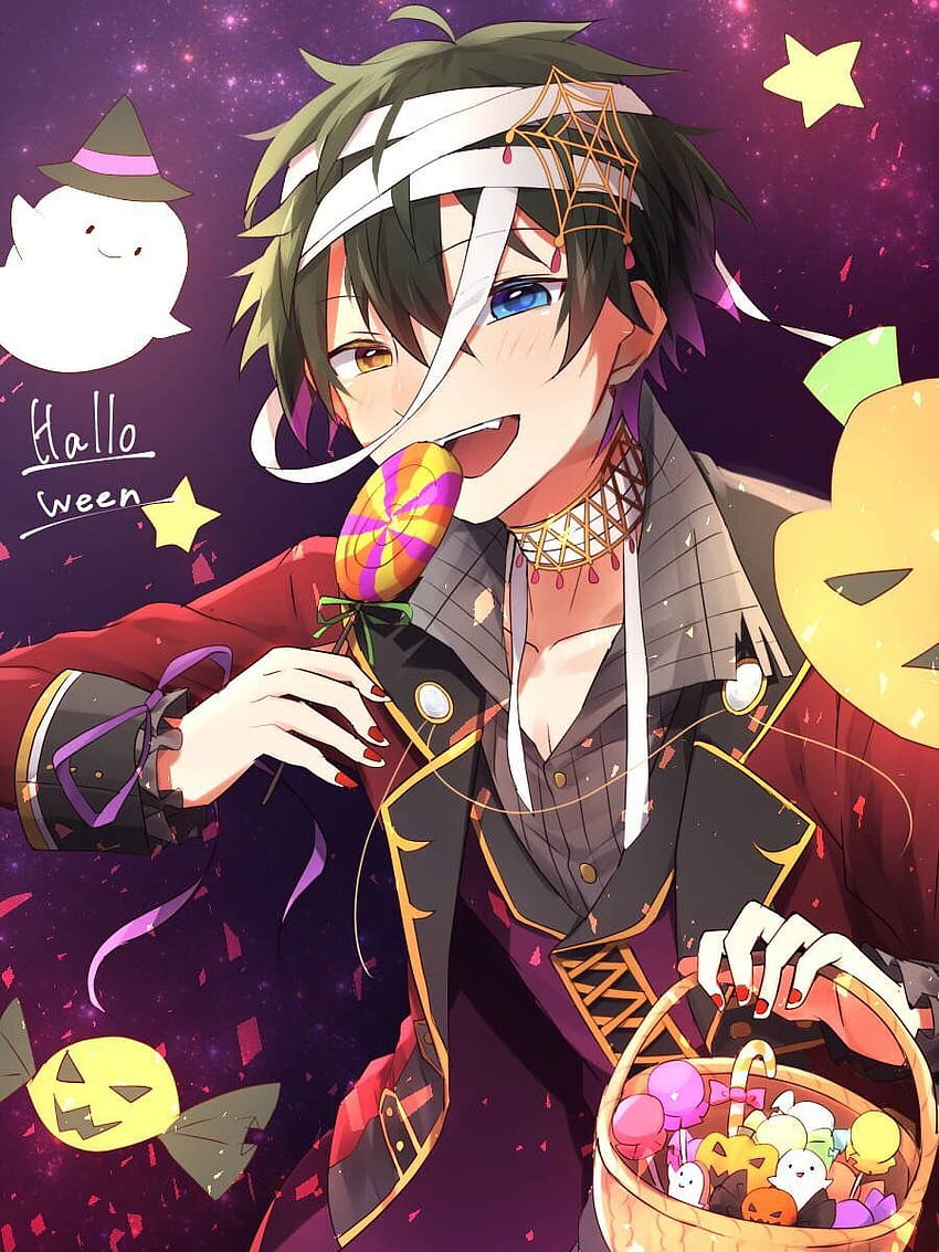 Süßes oder Saures ... selbst wenn nicht Halloween ist, ist er immer noch süß, Halloween-Festival-Anime HD-Handy-Hintergrundbild