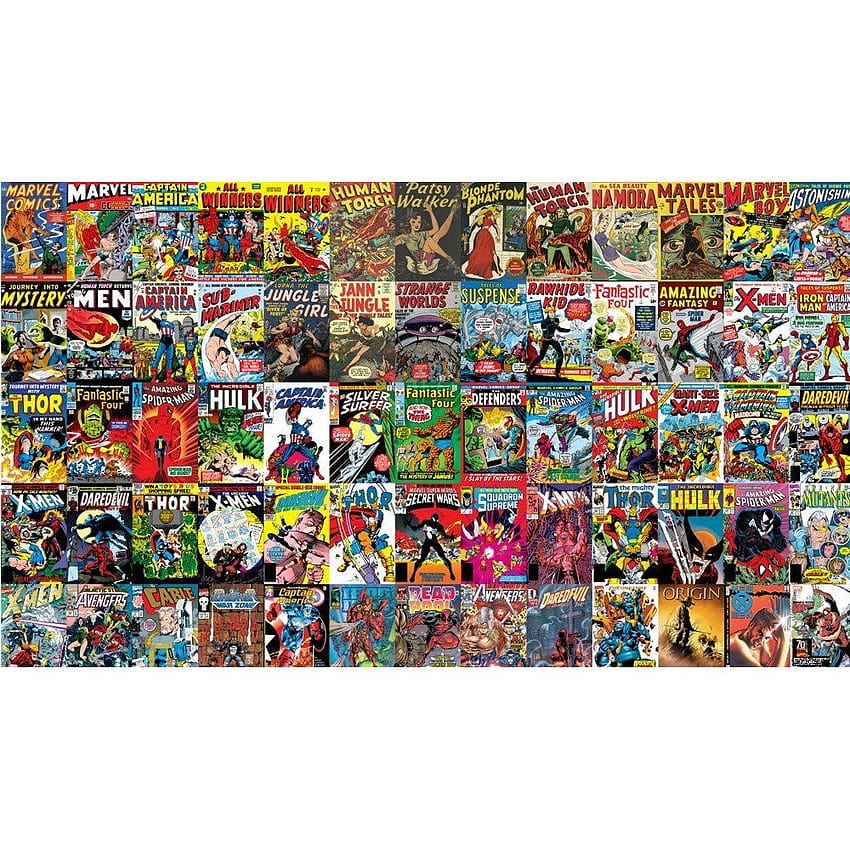 4 Vintage Superhelden, Vintage Marvel-Comics HD-Handy-Hintergrundbild