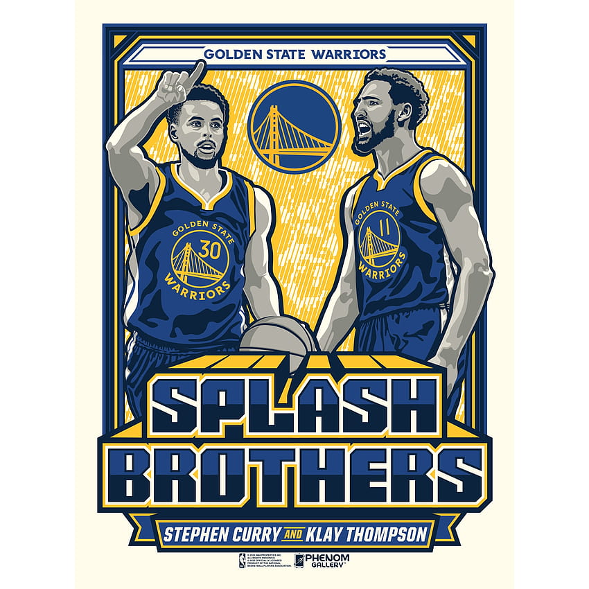 Phenom Gallery Stephen Curry & Klay Thompson Golden State Warriors Limited Edition 18'' x 24'' Splash Brothers Serigraph Poster Art Print, Stephen Curry et Klay Thompson Fond d'écran de téléphone HD