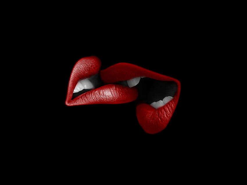 4 Lips, red lipstick HD wallpaper