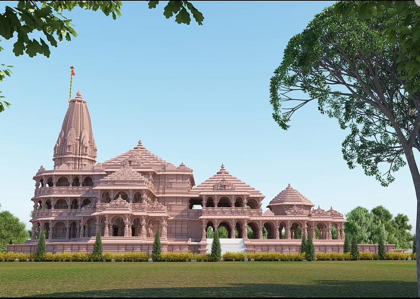 ] Hermosas ilustraciones que prueban que el Ram Mandir de Ayodhya será un espléndido ejemplo de artesanía, ram mandir ayodhya fondo de pantalla