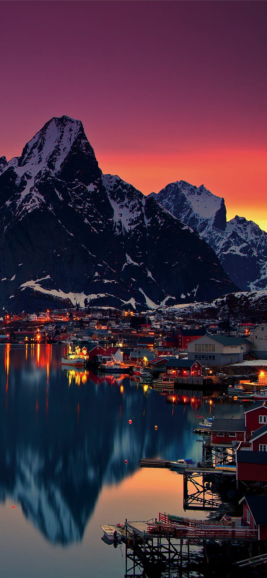 Kepulauan Lofoten Norwegia Pegunungan Sunrise U... iPhone 11, gunung iphone wallpaper ponsel HD
