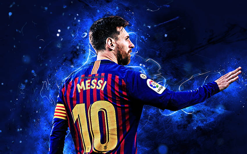 Çözünürlük 2880x1800 ile Messi, arkadan görünüm, FC Barcelona, ​​FCB, Arjantinli futbolcular, UEFA, Lionel Messi, Barca, Leo Messi, futbol, ​​futbol yıldızları, neon ışıkları, LaLiga. Yüksek Kalite, messi fcb HD duvar kağıdı