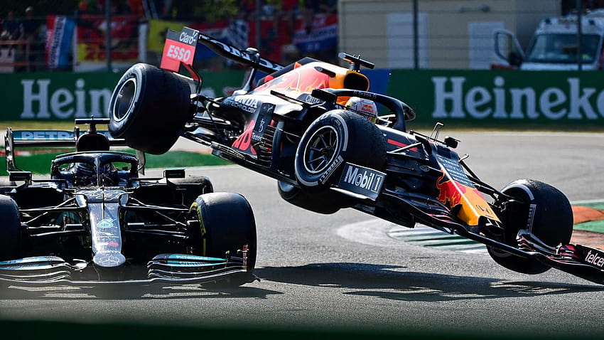 Новини от F1 2021: Макс Верстапен. Катастрофа на Люис Хамилтън, резултати от Гран при на Италия, Ред Бул, Мерцедес, катастрофа във f1 HD тапет