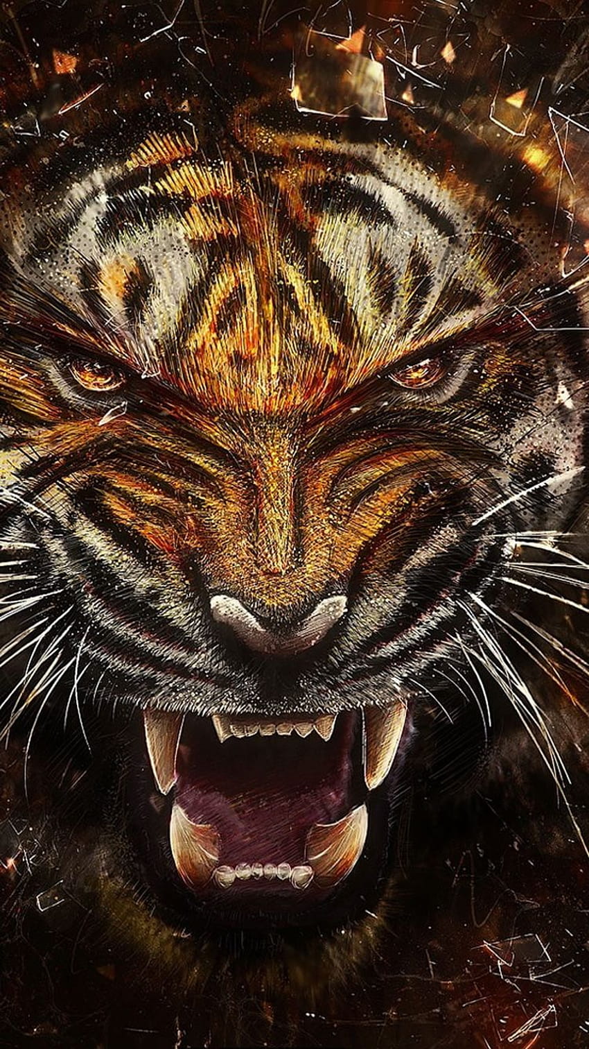 Tygrysie kły iPhone 6, tygrysi iPhone Tapeta na telefon HD