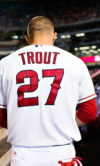 Mike Trout, anaheim, angelitos, angels, home run, jardinero, mlb, mvp,  outfielder, HD phone wallpaper