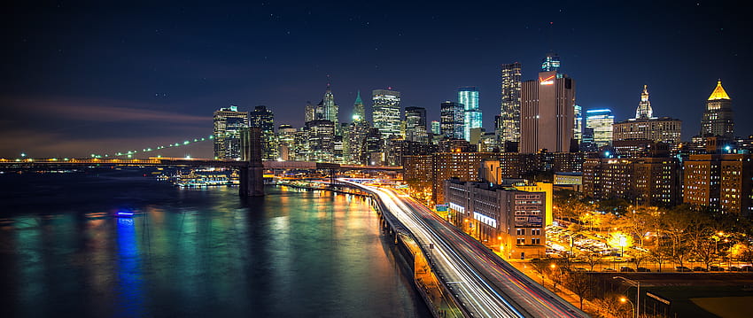 Splendida vista Manhattan a New York Ultra Wide TV, 5120x2160 Sfondo HD