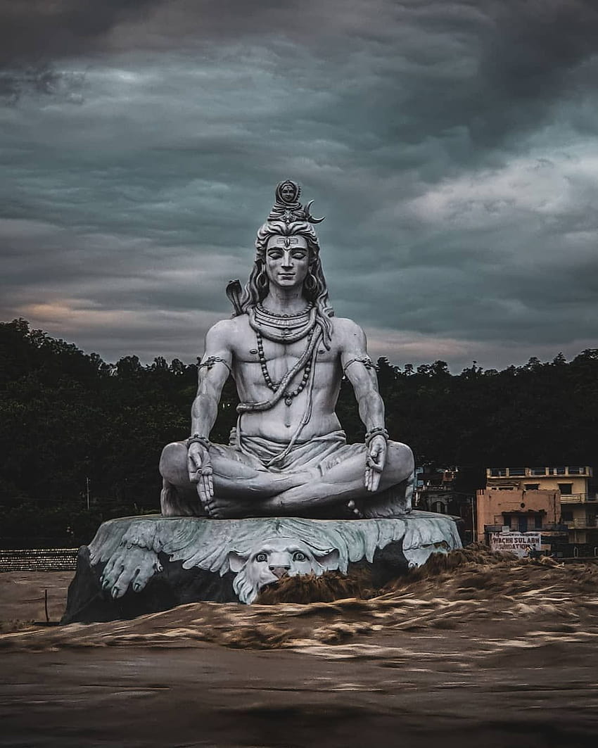 Gulshan Mahendra na Shivie, posąg Mahadewa Tapeta na telefon HD