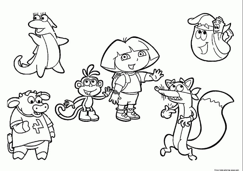 90 Free Printable Dora The Explorer Coloring Pages
