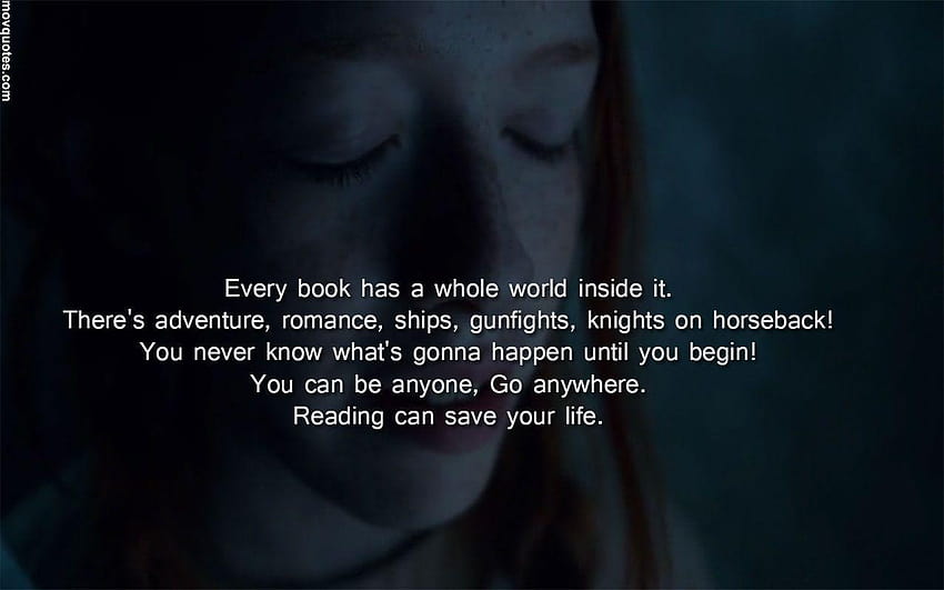 Every book has a whole world inside it, book quotes HD wallpaper