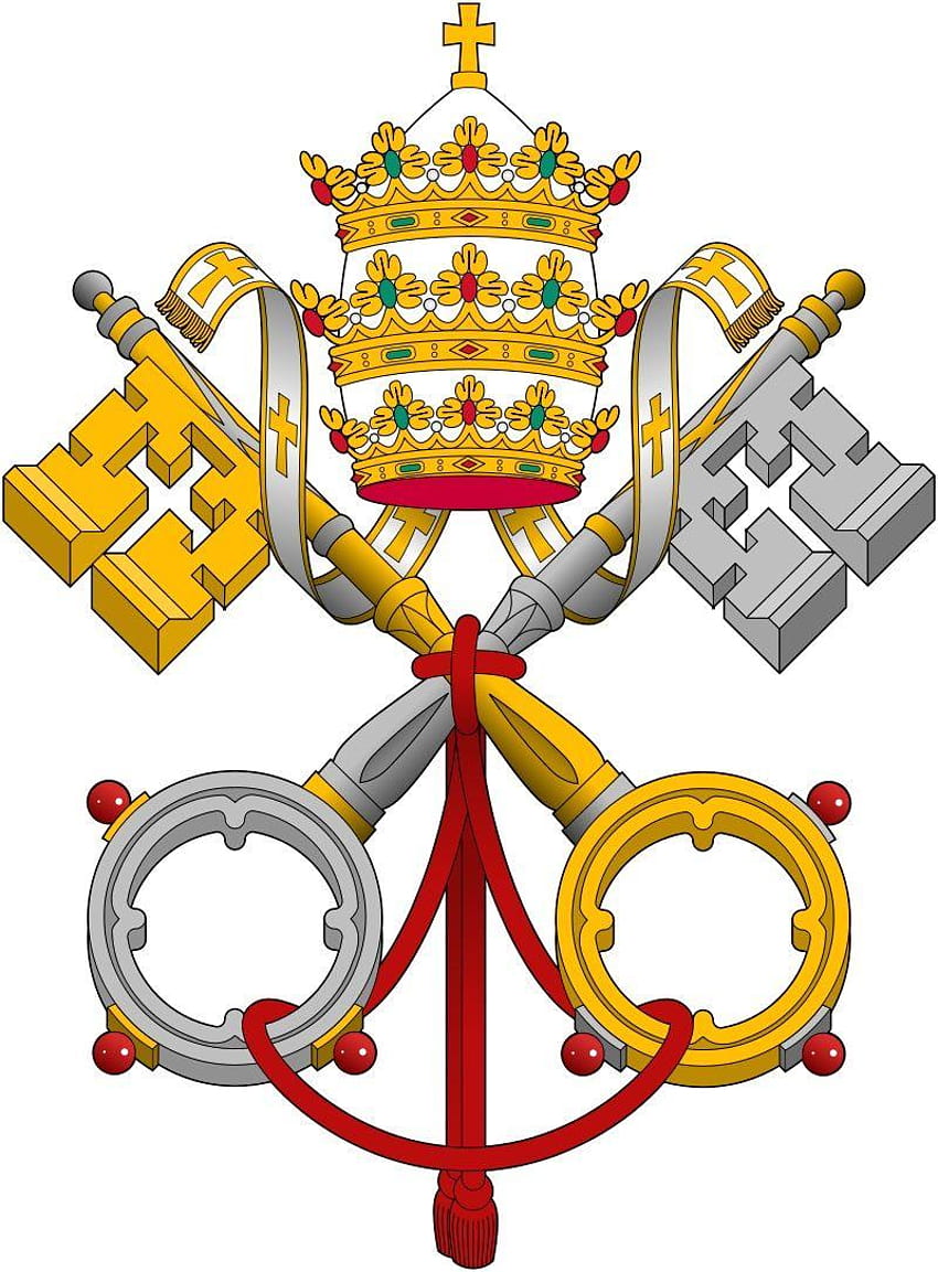 crossed keys of Saint Peter, a symbol of the Catholic Church HD phone wallpaper