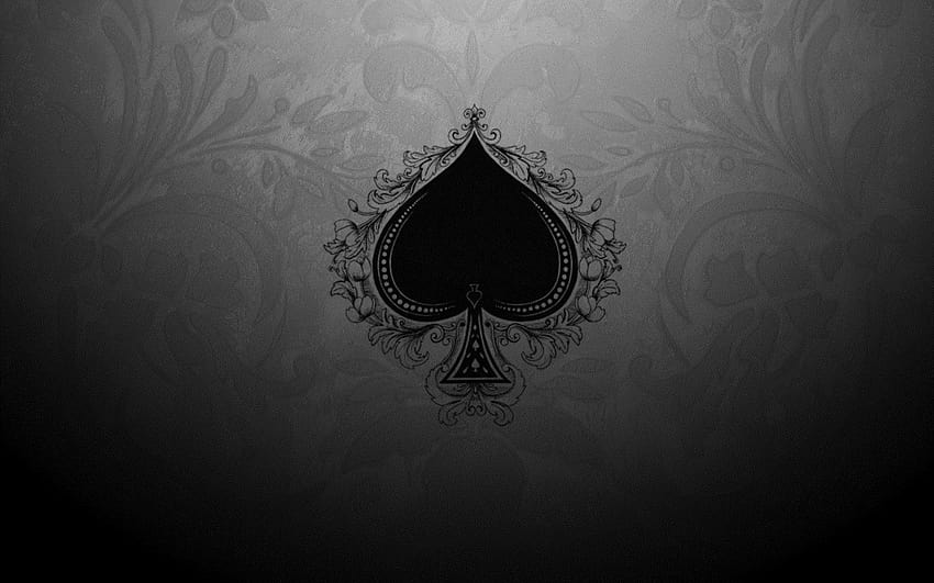 Golden Ace of Spades pada ... .dog, kartu hitam Wallpaper HD