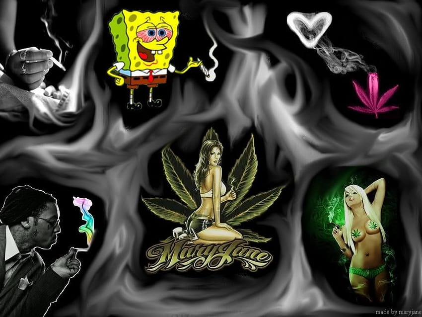 Best 4 Gangsta Females and Weed Backgrounds on Hip, weed money women HD wallpaper