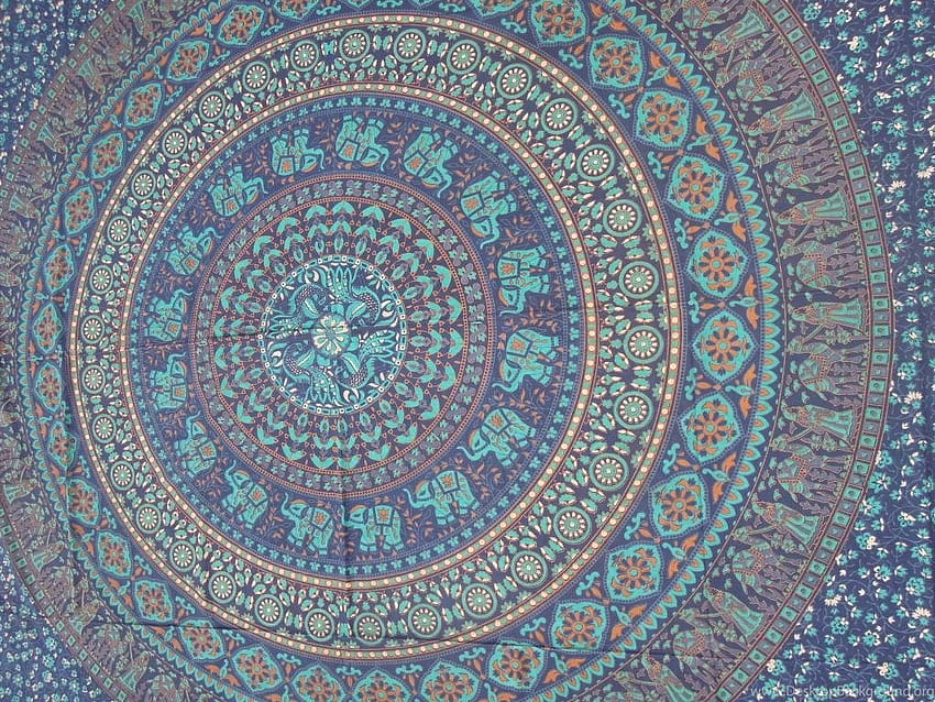 Indischer Mandala-Hippie-Hippie-Wandbehang, Wandteppich, Überwurf, Bett, Sofa ... Hintergründe, Hippie einfach HD-Hintergrundbild