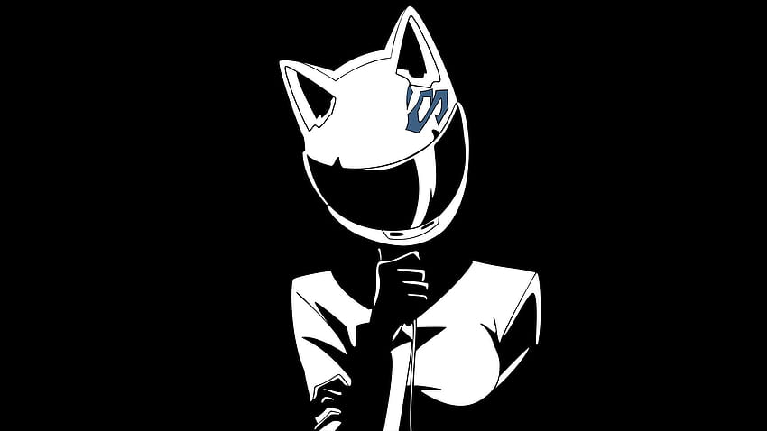 Celty Durarara – PS4, Schwarz-Weiß-Anime-PS4 HD-Hintergrundbild