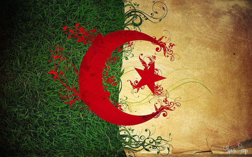 bendera aljazair Wallpaper HD