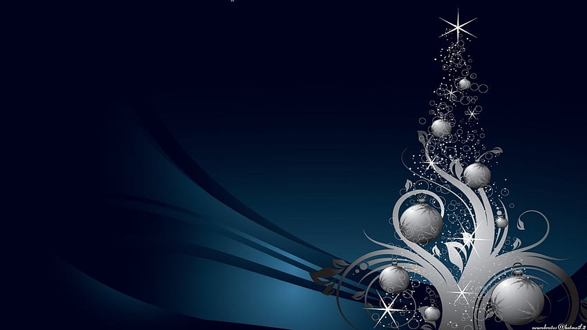 undefined Dizain, christmas silver and blue HD wallpaper