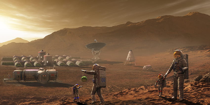 Colônia de Marte: e, colonização do espaço papel de parede HD