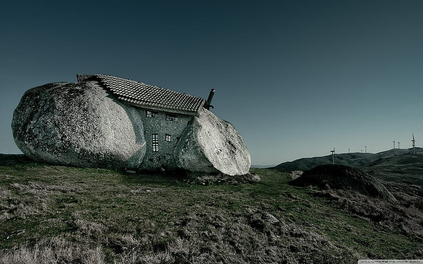 Stone House, Fafe Mountains, Portugal พื้นหลังพิเศษสำหรับ U TV : จอแสดงผลหลายจอ, จอคู่ : แท็บเล็ต : สมาร์ทโฟน วอลล์เปเปอร์ HD
