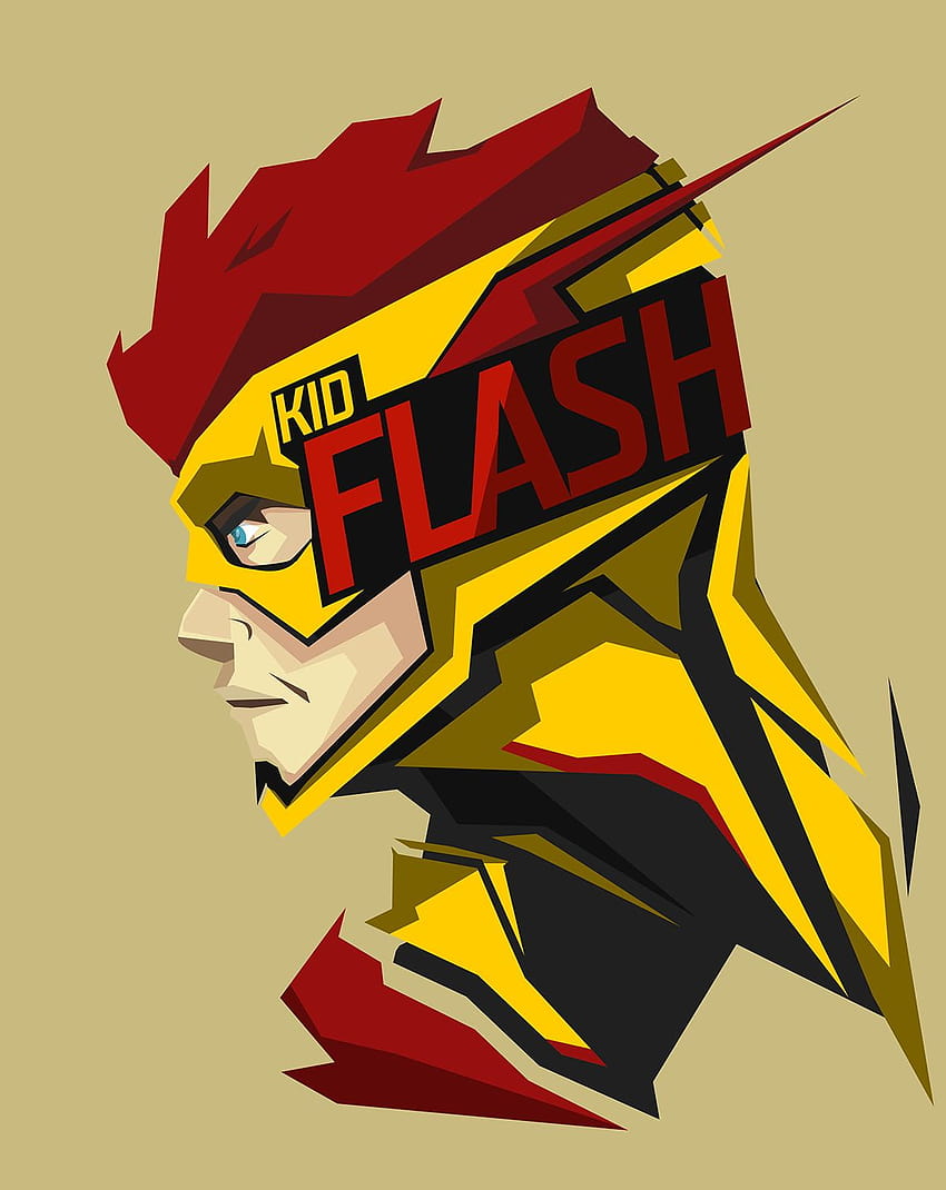 Kid Flash animated character poster, superhero, Flash, DC Comics, flash dc iphone HD phone wallpaper