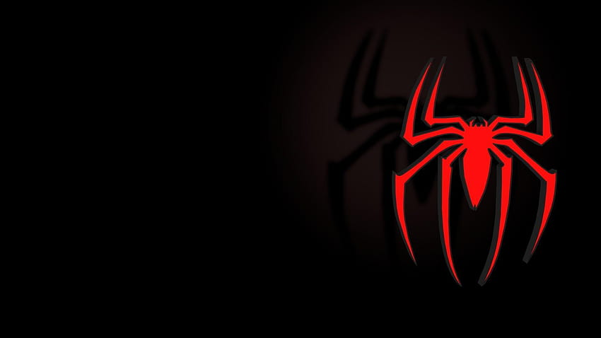 Black dark red spider, black spiderman logo HD wallpaper | Pxfuel