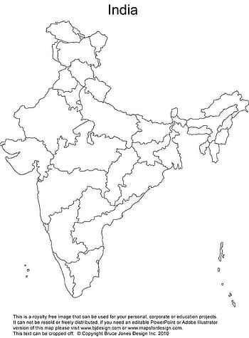 India Map with States: Political Map of India, Bharat Map