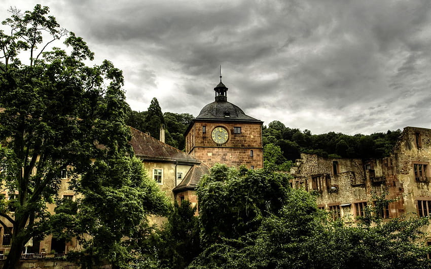Zamek w Heidelbergu pełny i tła Tapeta HD