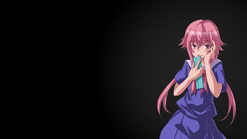 Wallpaper girl, anime, mirai nikki, gasai yuno, madskillz for