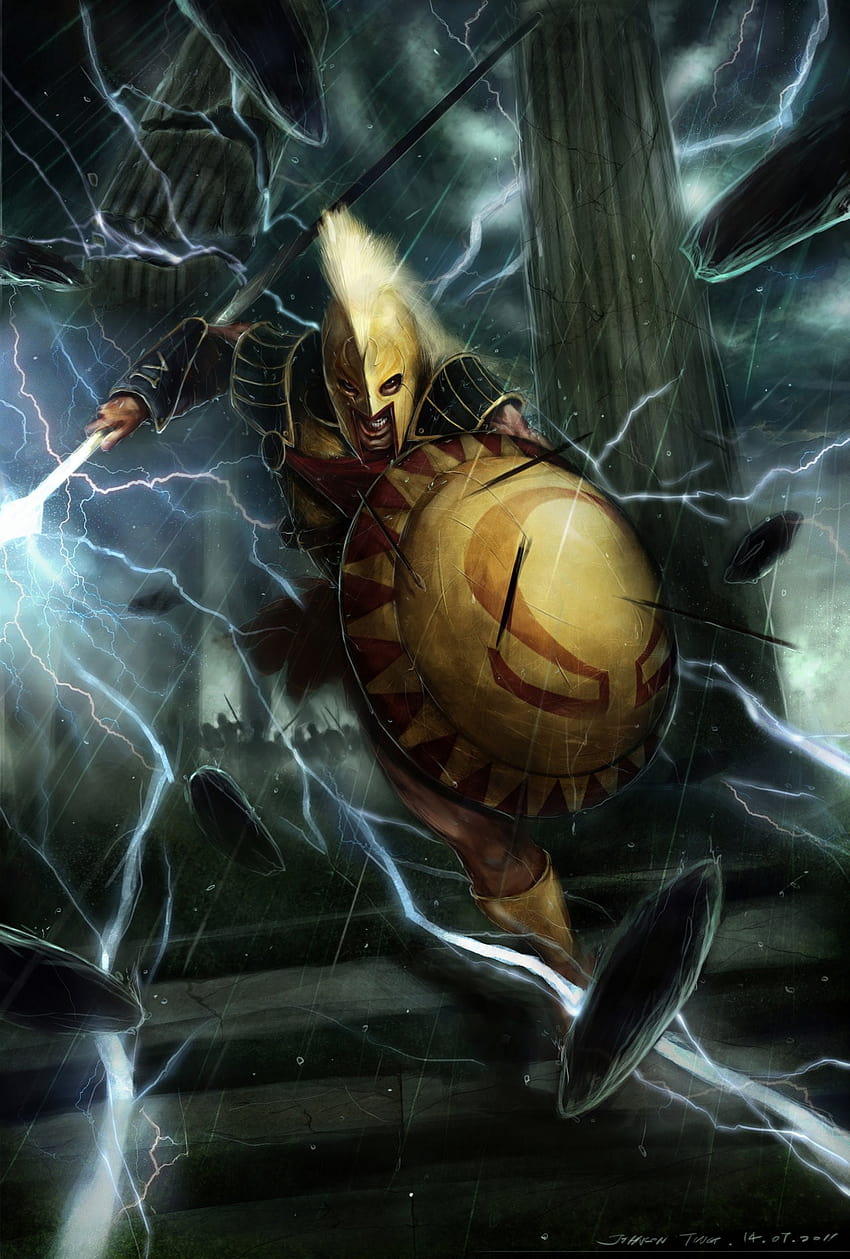 war sparta god of war lightning hero 1280x1896 – Videojuegos God of War, dios del rayo fondo de pantalla del teléfono