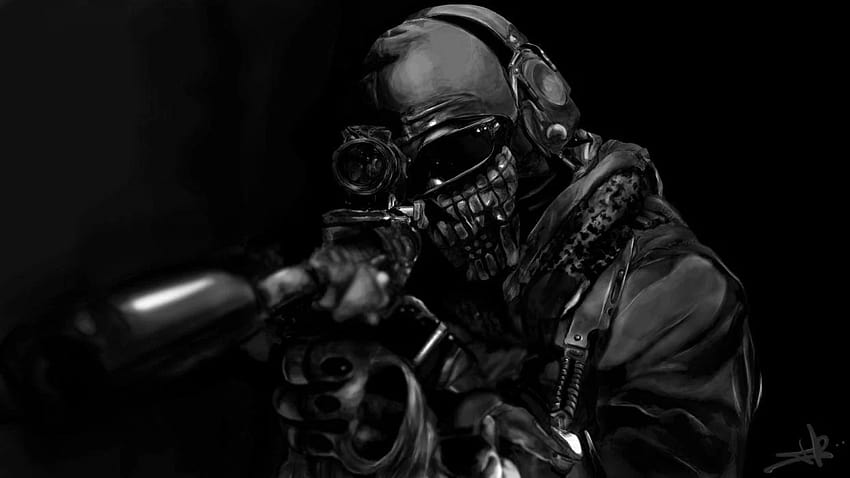 Call of Duty warrior soldier weapon gun rs, black pistol HD wallpaper