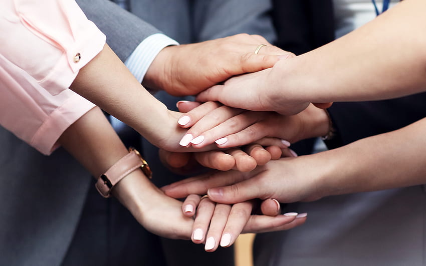 knit team, teamwork, team, office workers, hands, business people, business concepts, teamwork concepts with resolution 2880x1800. High Quality, office team HD wallpaper