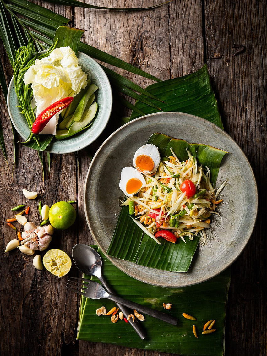Comida tailandesa autêntica, comida tailandesa Papel de parede de celular HD