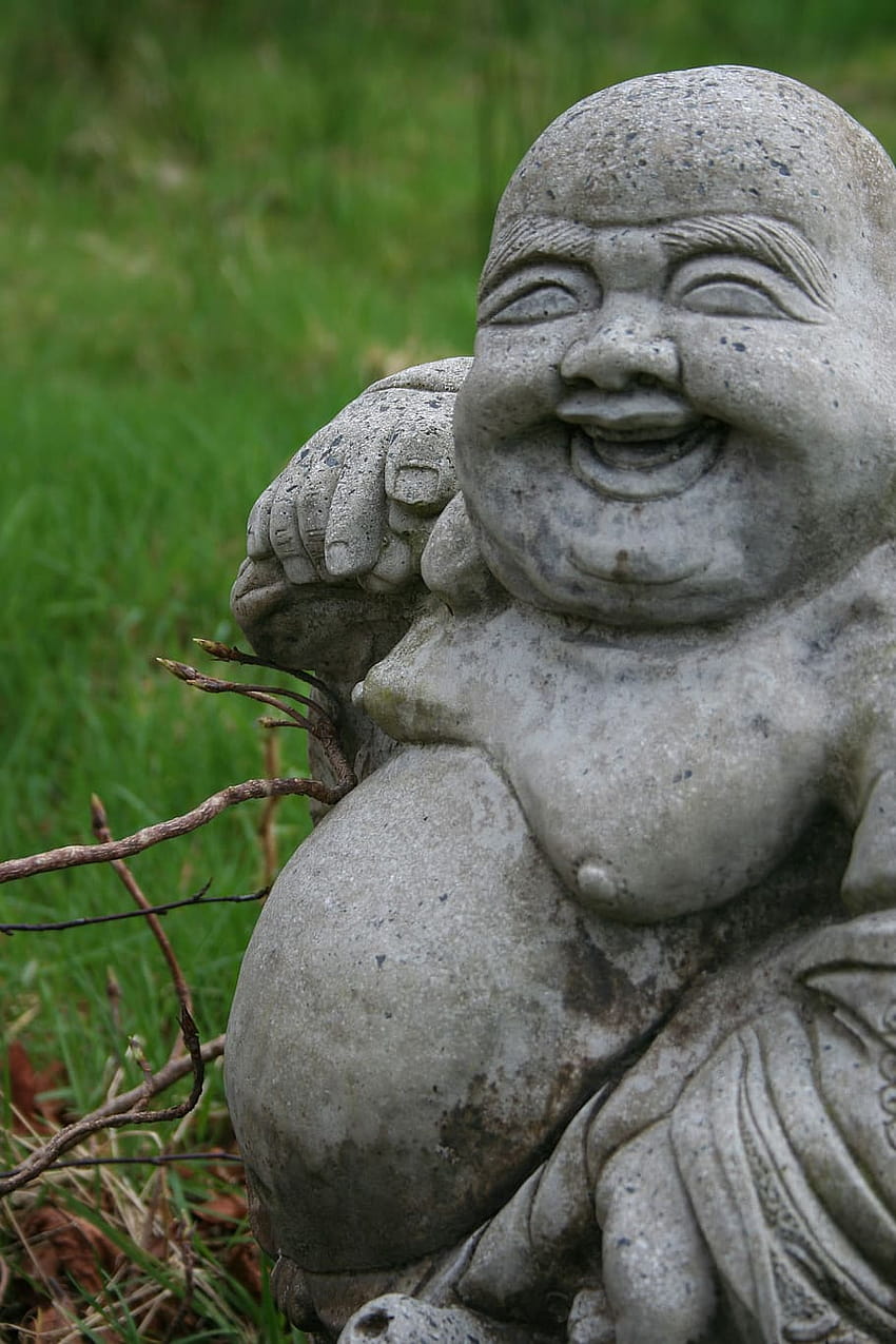 : garden, status, laughing, laughing buddha, laughing buddha phone art HD phone wallpaper