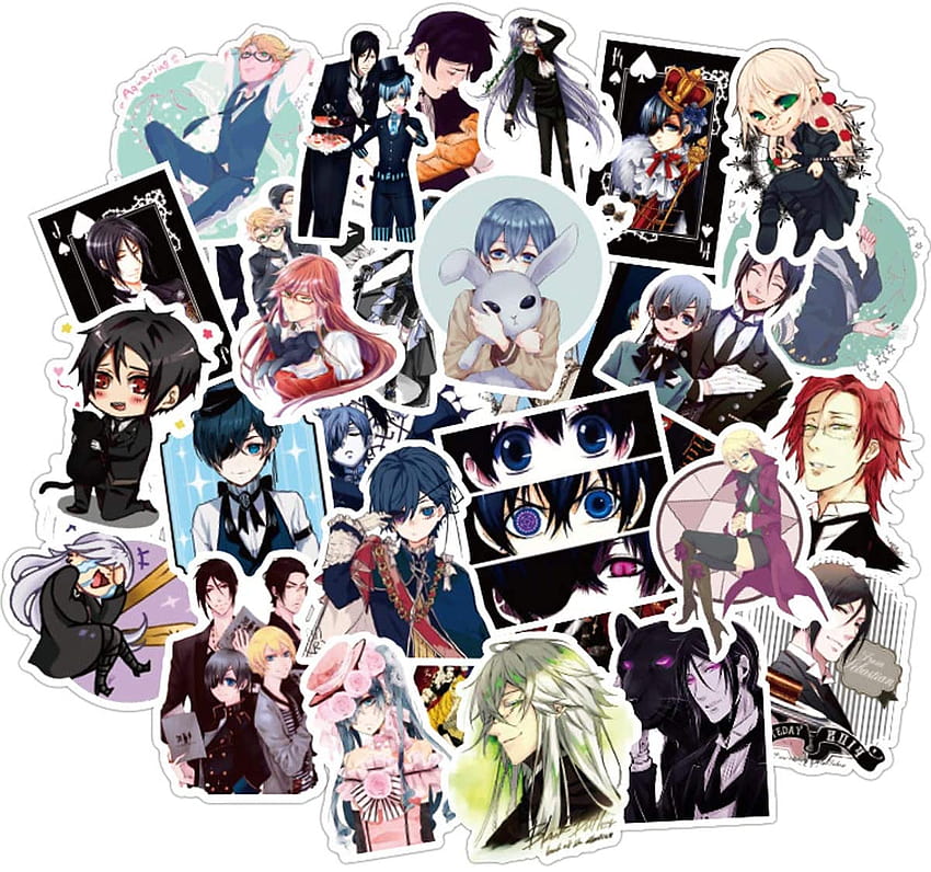 Black Butler Stickers for Water Bottles 50 Pack Cute,Waterproof, Aesthetic,Trendy Stickers for Teens,Girls Perfect for Waterbottle,Laptop,Phone,Travel Extra Durable Vinyl, tokyo revengers aesthetic ps4 HD wallpaper
