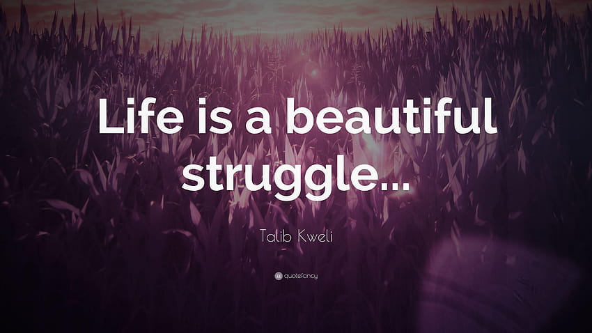 Talib Kweli Quote: “Life is a beautiful struggle...” HD wallpaper