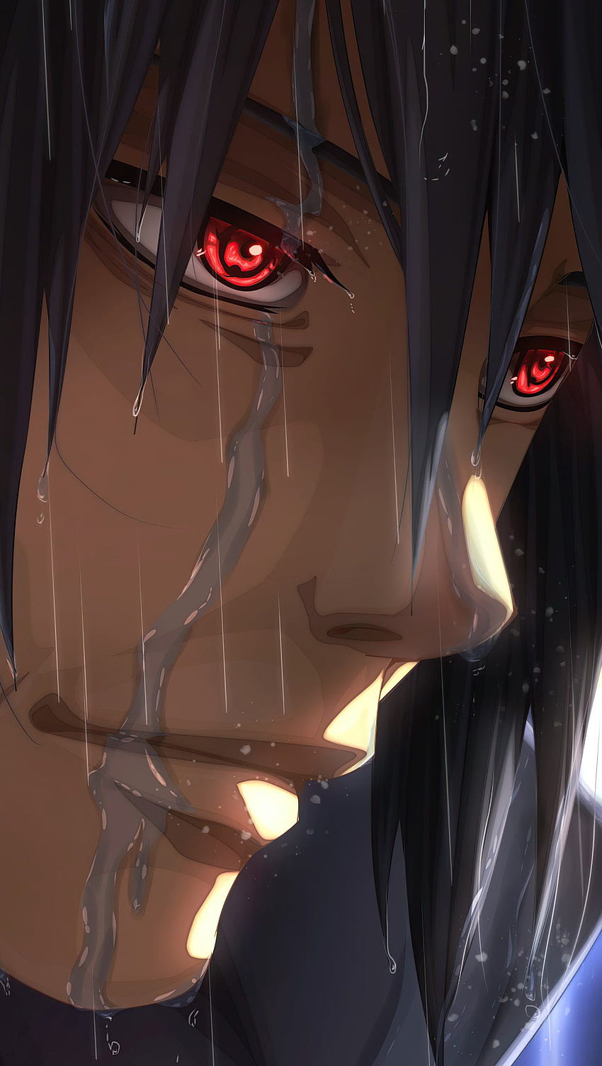 Sasuke Lluvia, Sasuke llorando fondo de pantalla del teléfono