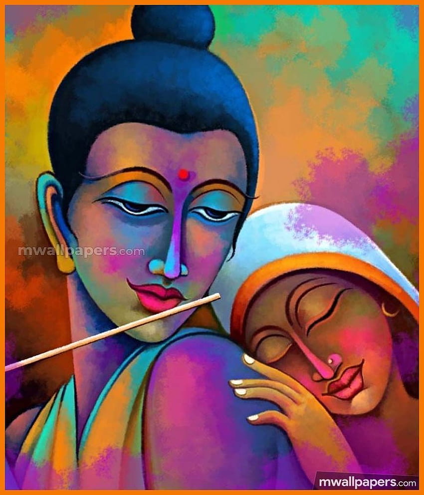 Best Radha Krishna &, krishna painting HD phone wallpaper | Pxfuel