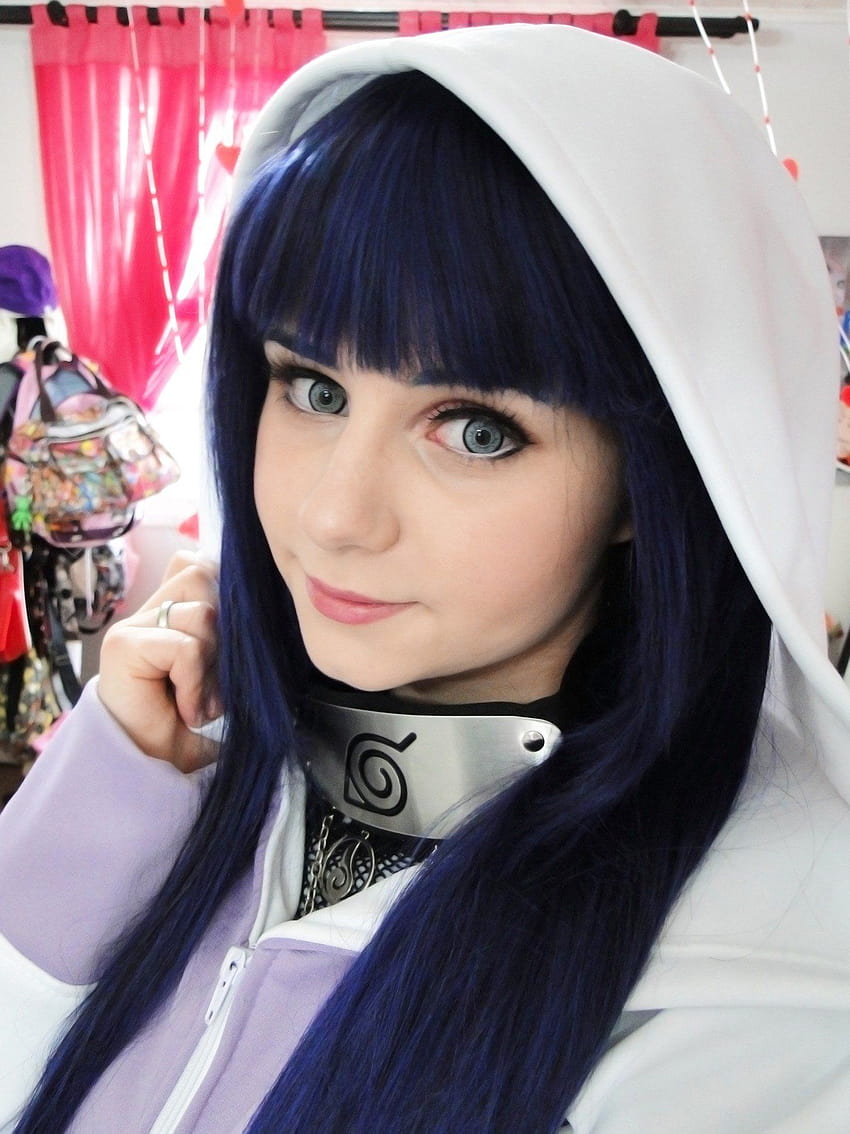 cosplay, Hyuuga Hinata, Blue hair, Hoods, Naruto Shippuuden, Women / and Mobile &, hinata cosplay HD phone wallpaper