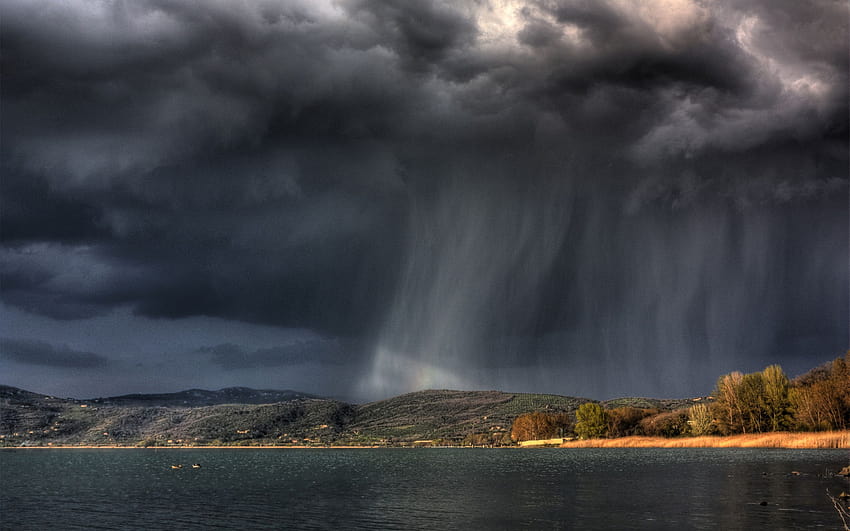 2 Rainy Landscapes, rain clouds HD wallpaper | Pxfuel