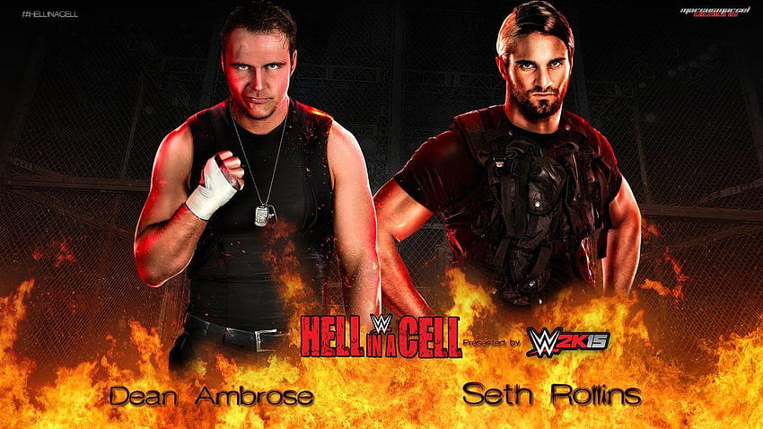 Hell In A Cell, Roman Reigns Сет Ролинс Дийн Амброуз HD тапет