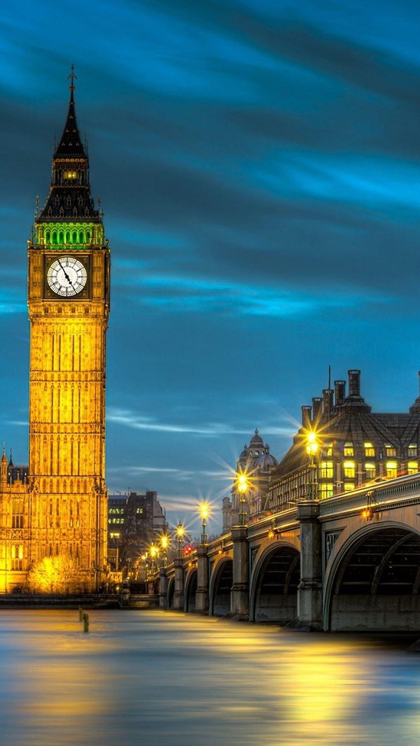 London Big Ben Illustration Android, ilustrasi kota wallpaper ponsel HD