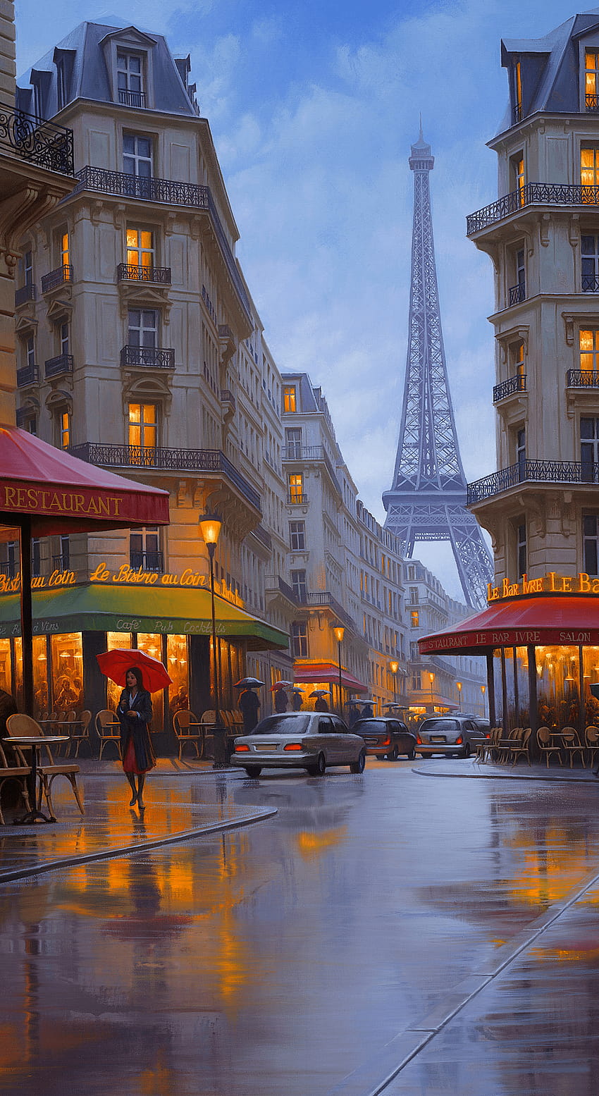 Pioggia di Parigi Sfondo del telefono HD