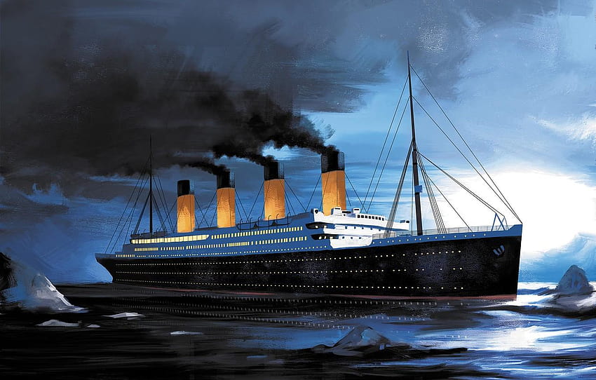 Ombak, Kapal, Titanic, Transatlantik, rms olympic Wallpaper HD