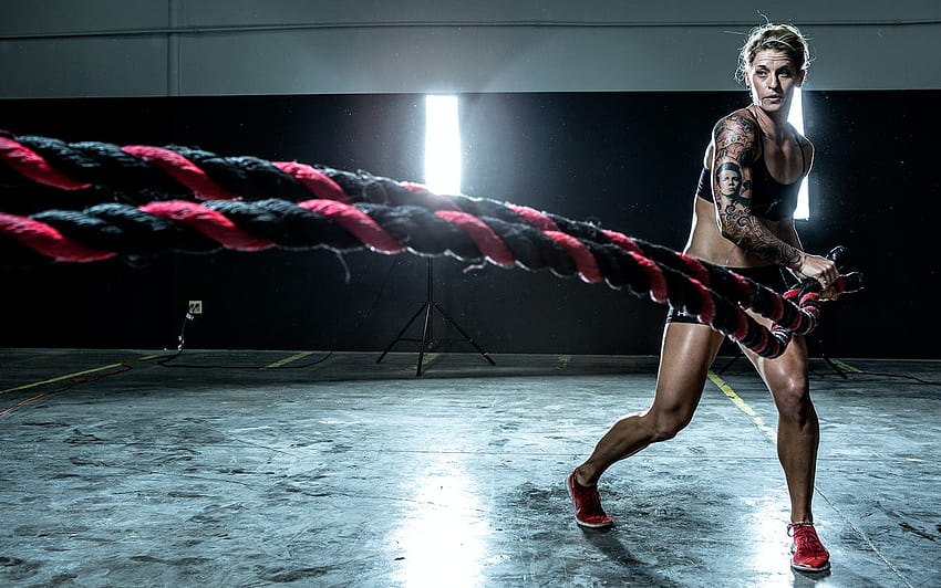 5 предимства на обучението с бойни въжета, бойно въже за жени HD тапет
