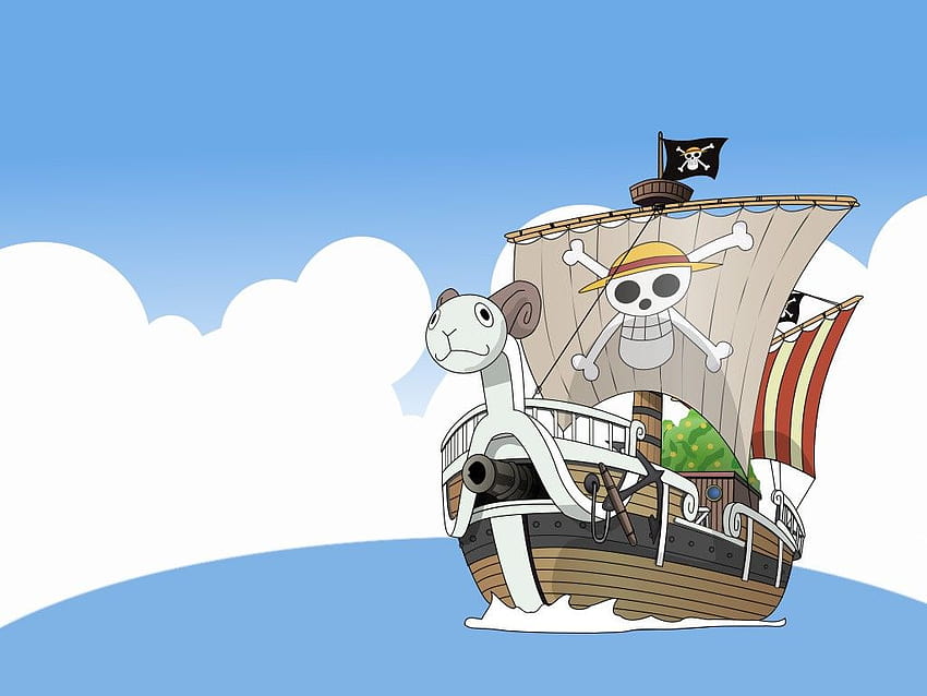 : illustration, anime, vehicle, cartoon, One Piece 1024x768, one piece ship HD wallpaper