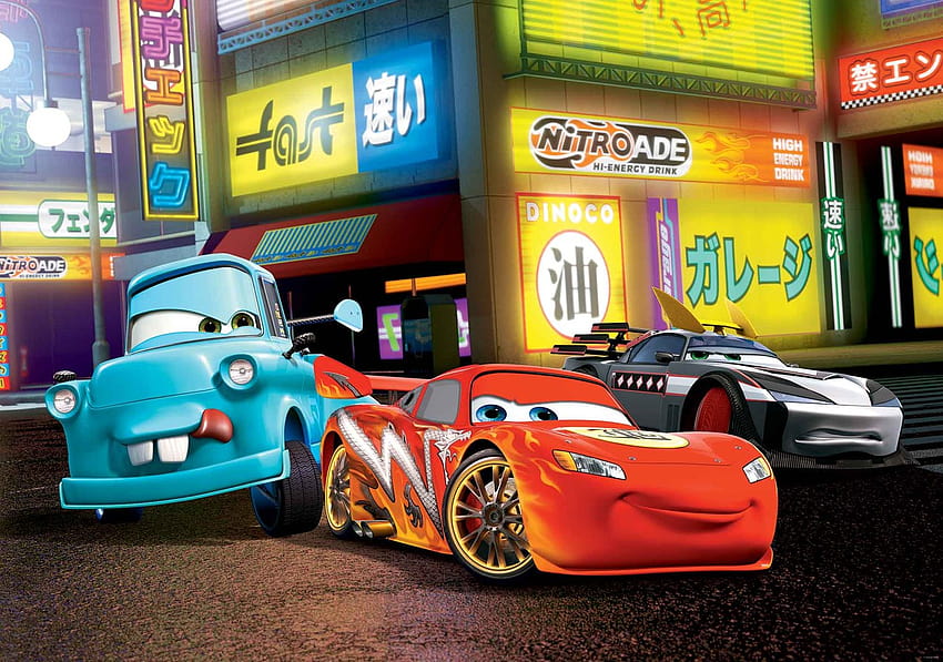 วอลเปเปอร์ติดผนัง Disney Cars Lightning McQueen, แฟลช แมคควีน วอลล์เปเปอร์ HD