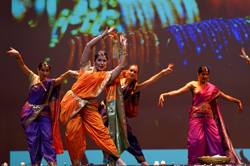 การเต้นรำพื้นเมืองของอินเดีย การเต้นรำแบบลาวานี วอลล์เปเปอร์ HD