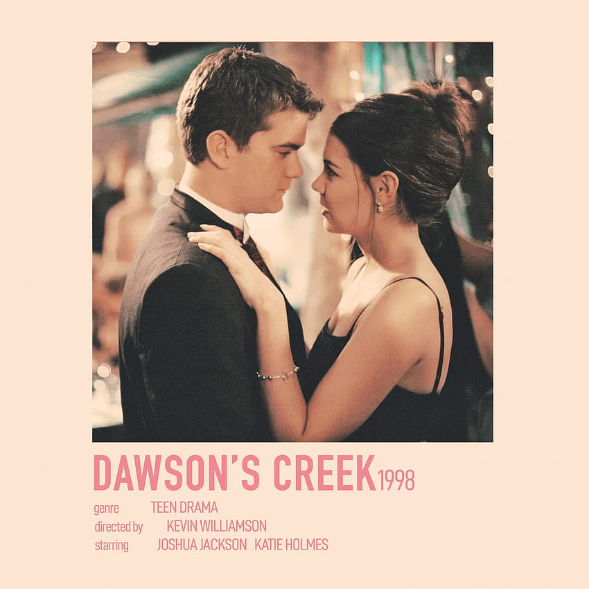 cartel minimalista de polaroid del programa de televisión dawson's creek, witter pacey fondo de pantalla del teléfono