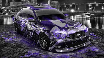 Toyota Mark X Jdm Tuning Frontup Super Anime Girl Tonysoul Aerography Japan Tokyo Minato Night