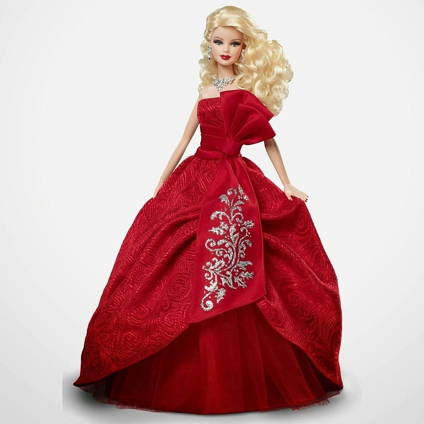 Barbie Frock and Dresses (Red,Sleeveless)